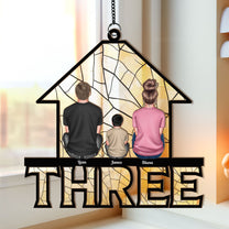 Family Member House - Personalized Window Hanging Suncatcher Ornament