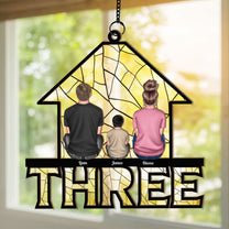 Family Member House - Personalized Window Hanging Suncatcher Ornament