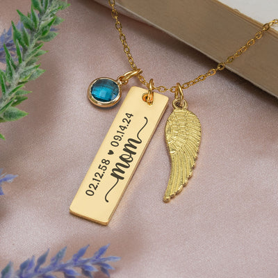 Family Memorial Necklaces Birthstone - Personalized Birthstone Memorial Necklace