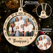 Family Moment - Personalized Wooden Photo Ornament