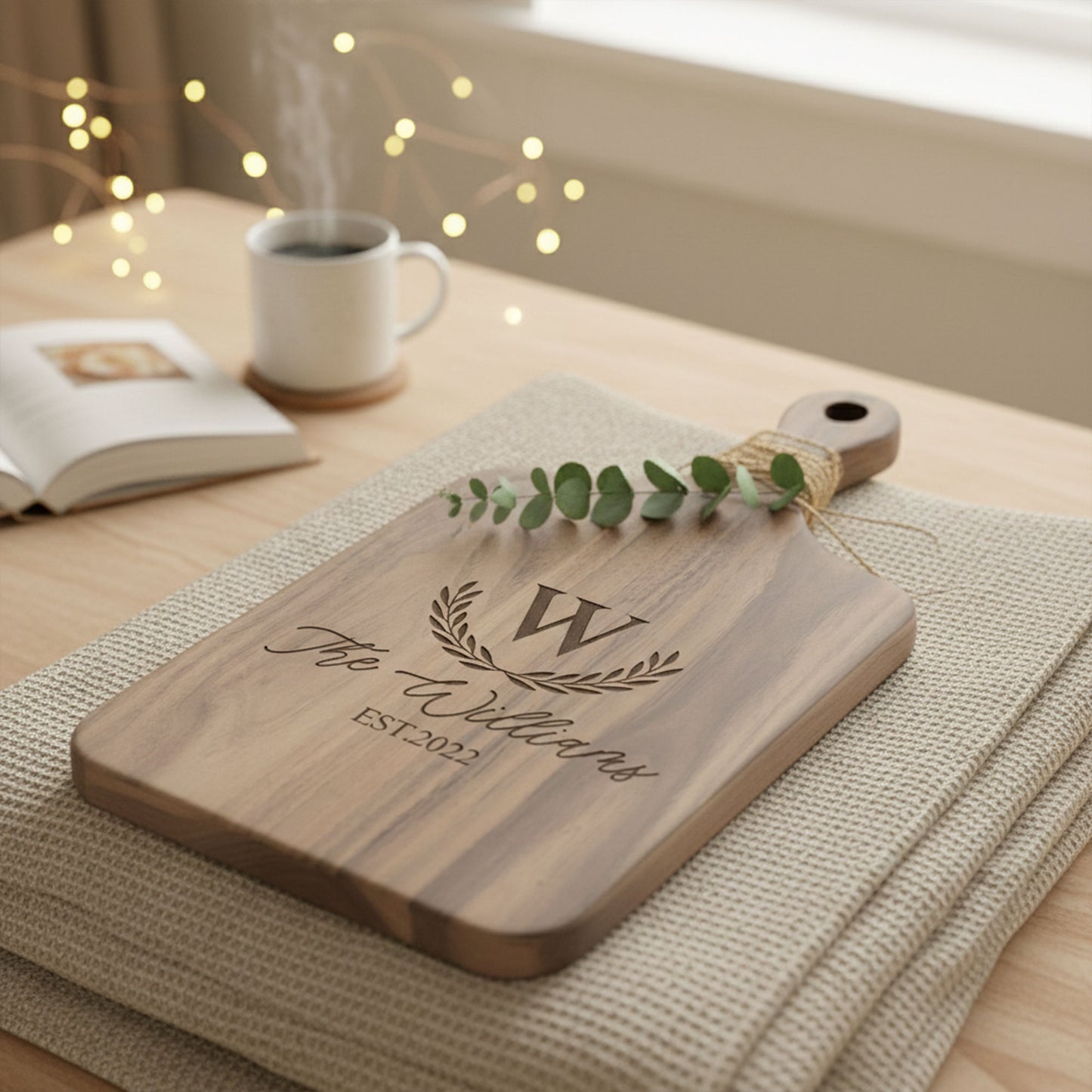 Family Name - Housewarming Gift - Personalized Paddle Cutting Board