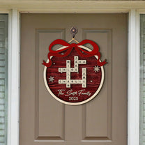 Family Name Scrabble Christmas - Personalized 2 Layers Wood Sign