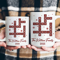Family Name Scrabble Christmas - Personalized Mug