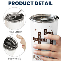 Family Name Scrabble Christmas - Personalized Tumbler Cup