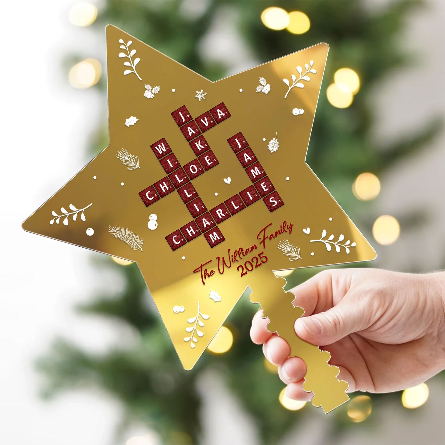 Family Name Scrabble - Personalized Christmas Tree Topper