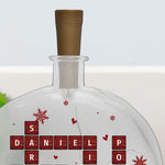 Family Name Scrabble - Personalized Round Flat Bottle Light