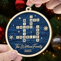 Family Name Scrabble - Personalized Wooden Ornament