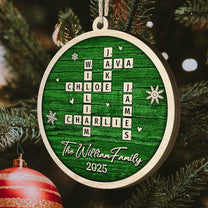 Family Name Scrabble - Personalized Wooden Ornament