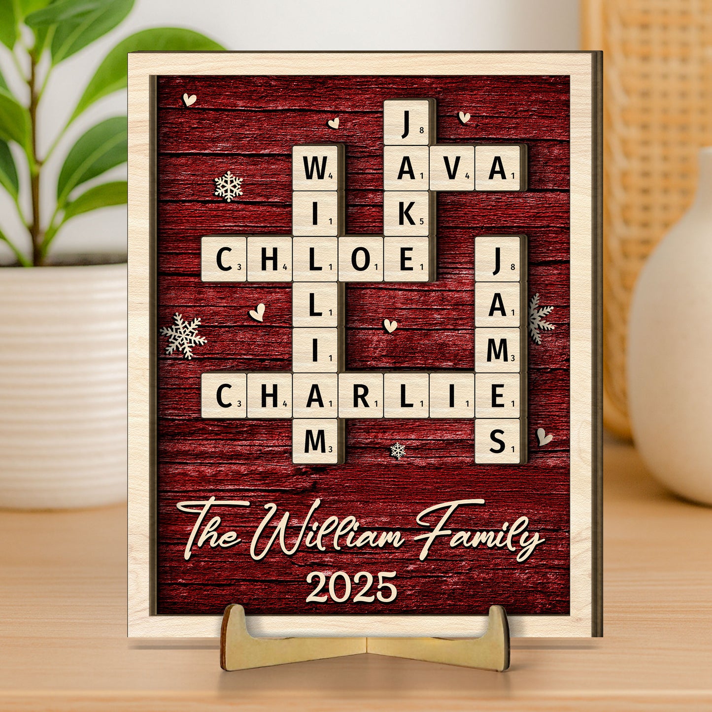 Family Name Scrabble - Personalized Wooden Plaque