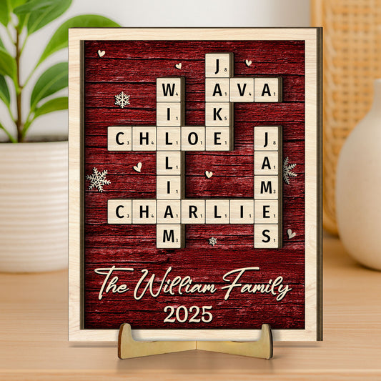 Family Name Scrabble - Personalized Wooden Plaque