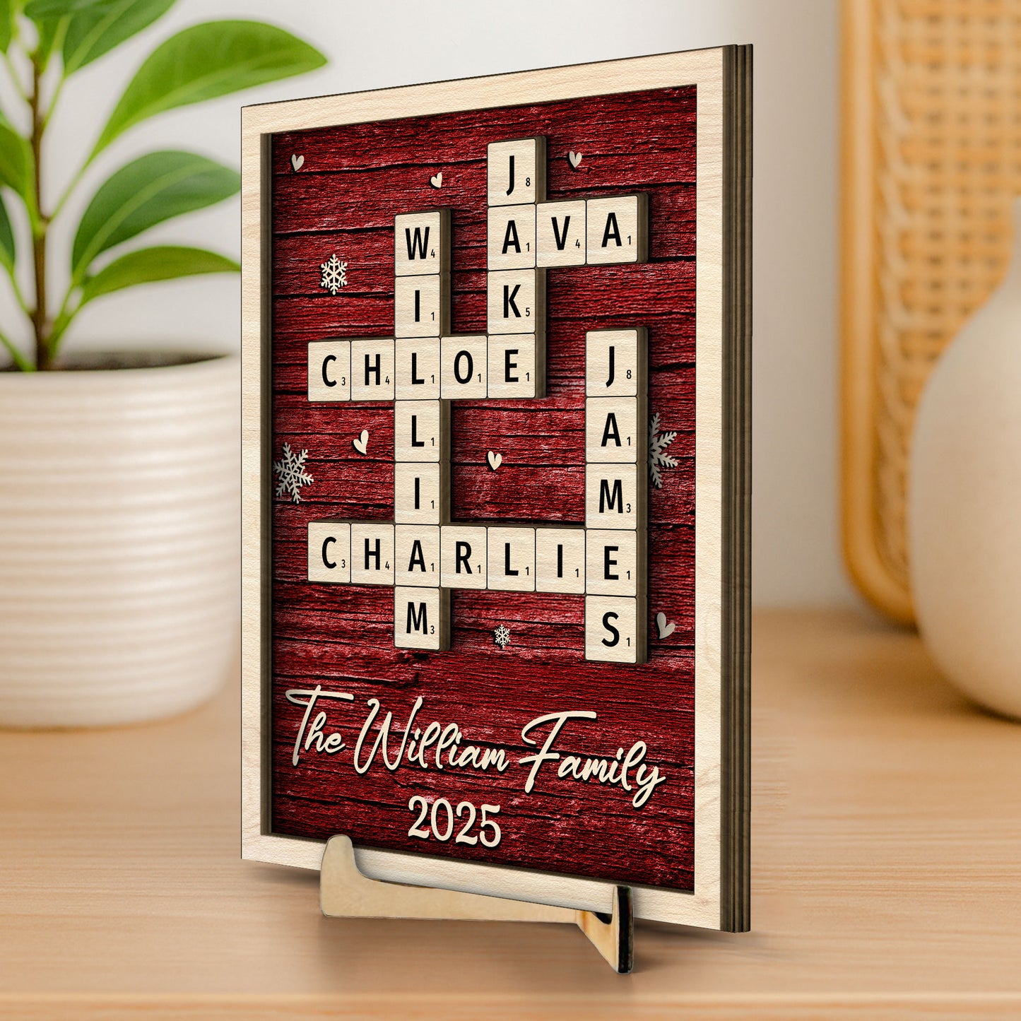 Family Name Scrabble - Personalized Wooden Plaque