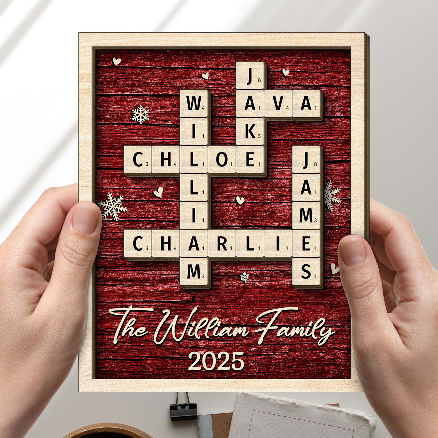 Family Name Scrabble - Personalized Wooden Plaque