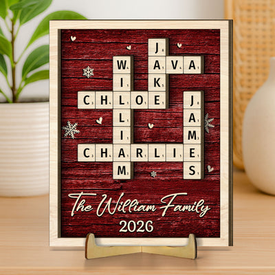 Family Name Scrabble - Personalized Wooden Plaque