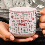 Family Name Word Christmas Style - Personalized Mug