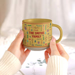 Family Name Word Christmas Style - Personalized Mug
