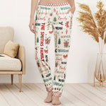 Family Name Word Christmas Theme - Personalized Sweatpants, Lounge Pants With Pockets