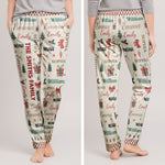 Family Name Word Christmas Theme - Personalized Sweatpants, Lounge Pants With Pockets