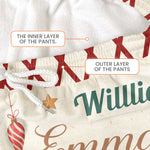 Family Name Word Christmas Theme - Personalized Sweatpants, Lounge Pants With Pockets