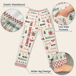 Family Name Word Christmas Theme - Personalized Sweatpants, Lounge Pants With Pockets