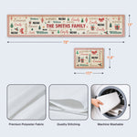 Family Name Word Christmas Theme - Personalized Table Runner Set