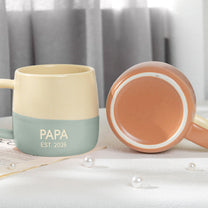 Family Name & Est Date Mug Mother's Day Father's Day Gift - Personalized Two-Tone Mug