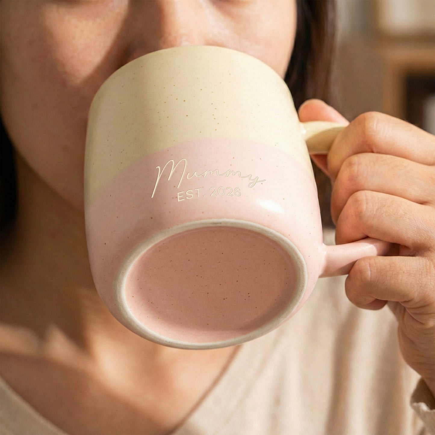 Family Name & Est Date Mug Mother's Day Father's Day Gift - Personalized Two-Tone Mug