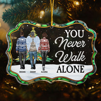 Family Never Walks Alone - Personalized Acrylic Ornament