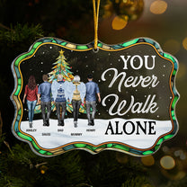 Family Never Walks Alone - Personalized Acrylic Ornament