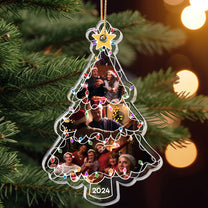 Family Ornament Christmas Light - Personalized Acrylic Photo Ornament