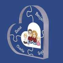 Family - Personalized Heart Shaped Acrylic Plaque