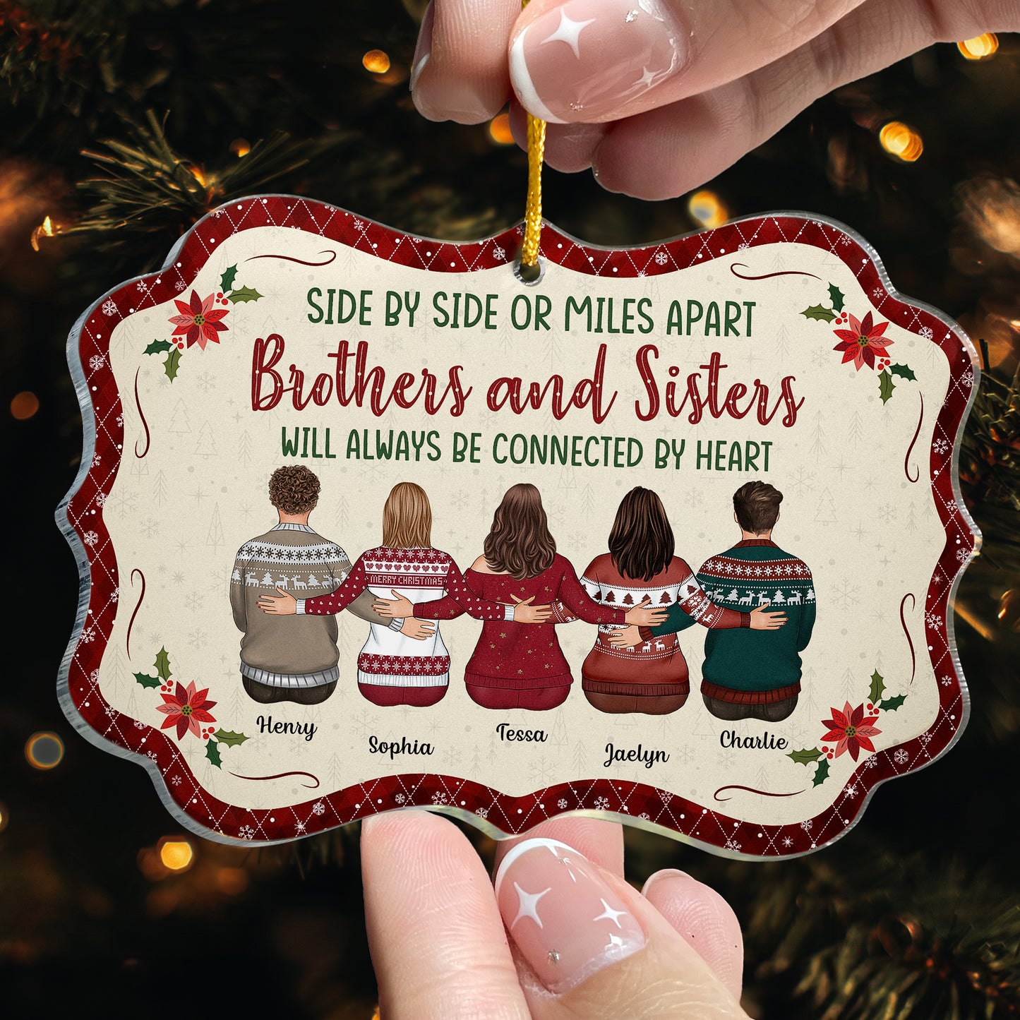 Family Reunion Christmas Time - New Version - Personalized Acrylic Ornament