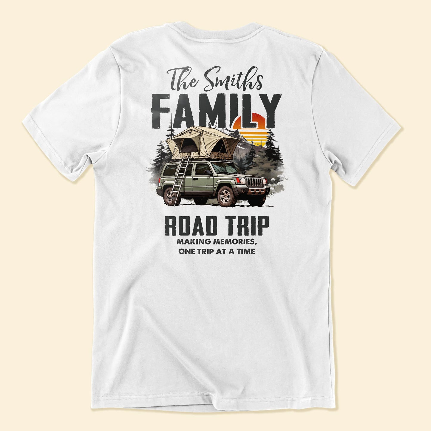 Family Road Trip - Personalized Back Printed Shirt