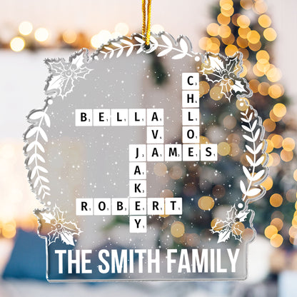 Family Scrabble Custom Name - Personalized Acrylic Ornament