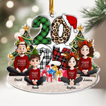Family Sitting 2026 Cartoon Version - Personalized Acrylic Ornament