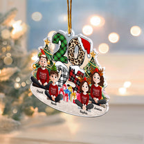Family Sitting 2025 Cartoon Version - Personalized Acrylic Ornament