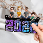 Family Sitting 2026 - Personalized Window Hanging Suncatcher Ornament