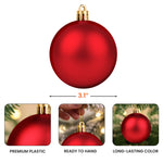 Family Sitting Festive Plant Buffalo Plaid - Personalized Ball Ornament