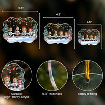 Family Sitting Festive Plant - Personalized Acrylic Ornament