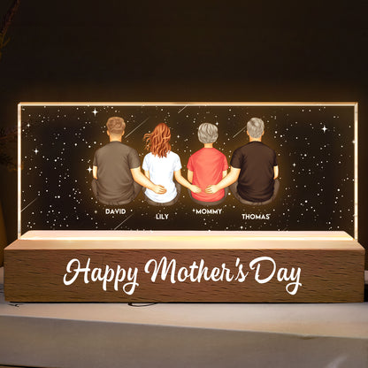 Family Sitting Together - Personalized LED Night Light