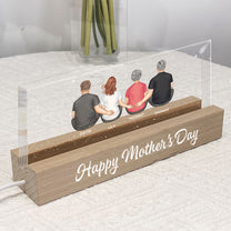 Family Sitting Together - Personalized LED Night Light