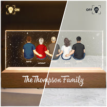 Family Sitting Together - Personalized LED Night Light