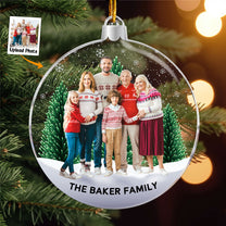 Family Snowflakes - Personalized Acrylic Photo Ornament