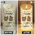 Family The Miles Don't Matter - Personalized LED Candle