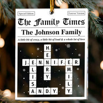 Family Times Scrabble Name - Personalized Acrylic Ornament
