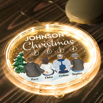 Family Together This Christmas - Personalized LED Pendant Light