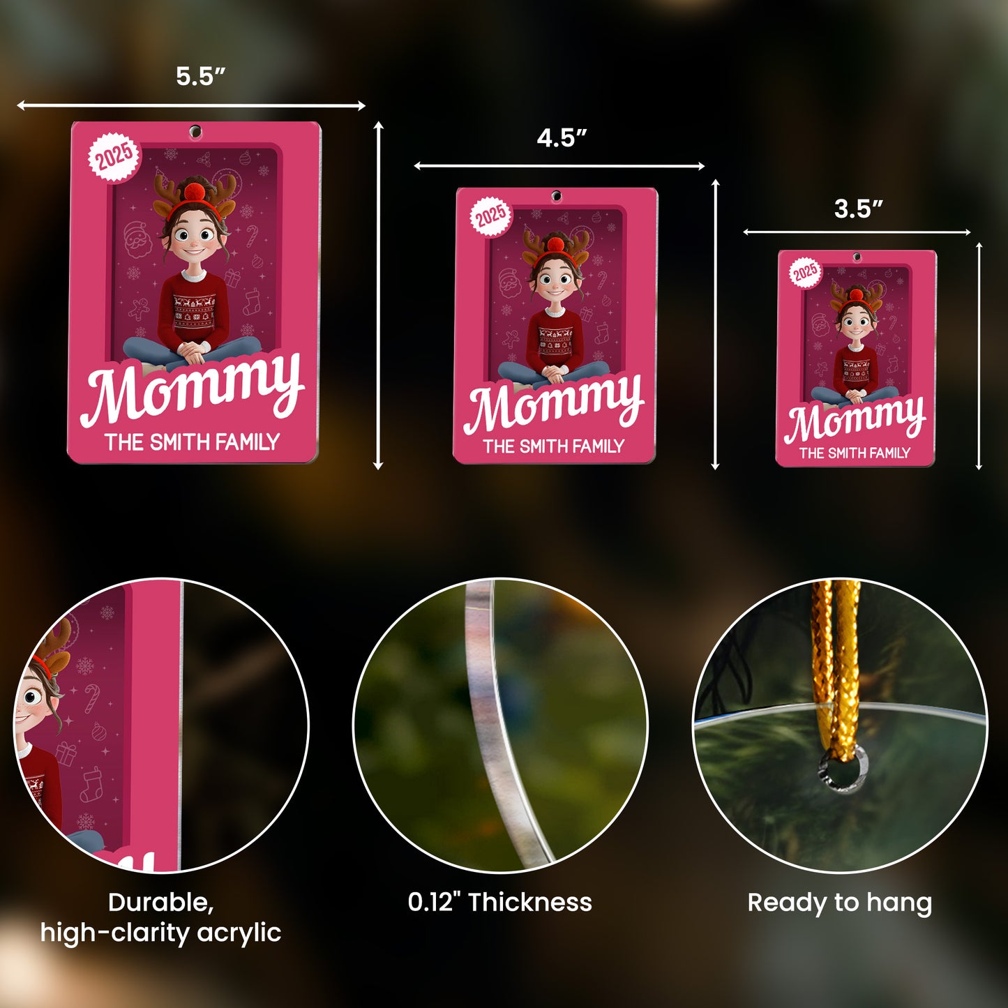 Family Toy Box - Christmas Custom Gift - Personalized Acrylic Ornament