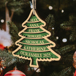 Family Tree 2026 - Personalized Wooden Ornament