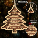 Family Tree 2026 - Personalized Wooden Ornament