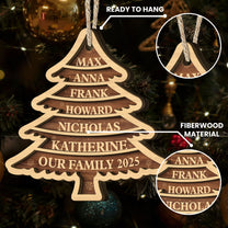 Family Tree 2025 - Personalized Wooden Ornament