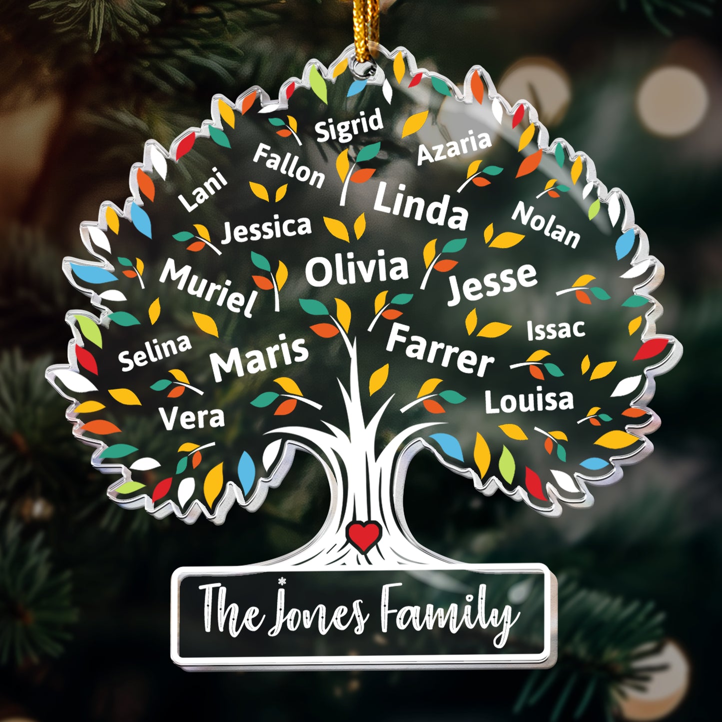 Family Tree Of Life - Personalized Acrylic Ornament